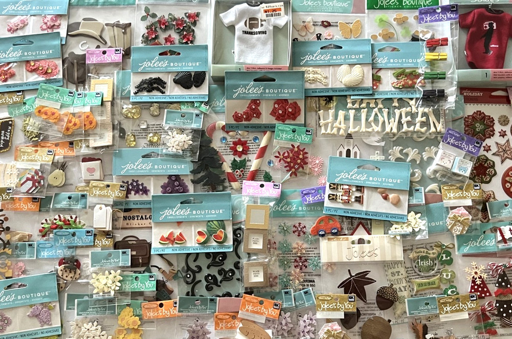 #298 – JOLEE’S ONLY STICKER LOT 100 pkgs – RARE HARD TO FIND STICKERS DUPLICATES