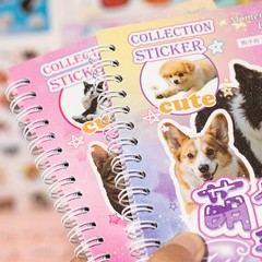 Cat and Dog Stickers Book Set 2 in 1,Value Set with 1600 Stickers 60 Pages Me