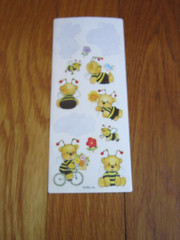 Honey Bee Bear Bike Bird AGC Vtg Stickers ONE PARTIAL SHEET as shown FREE SHIP