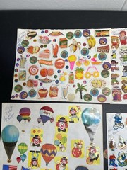 Vintage 80s Sticker Book Pages Scratch and Sniff Puffy Stickers Halloween