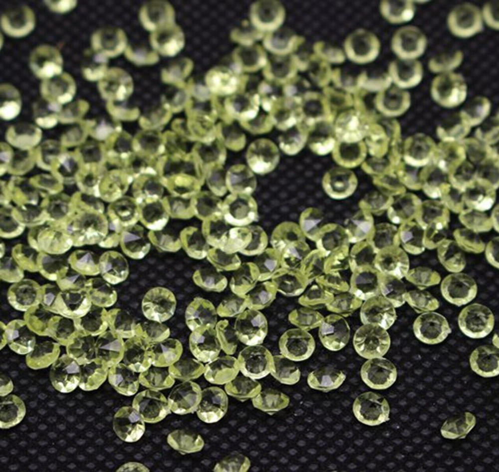 2000 Yellow Acrylic 4mm Diamond Confetti Wedding Deco Supplies Table Scatter