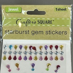 Stickers Starburst Gems Multi Color Jewels Rhinestones Bling Crafter’s Square