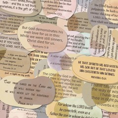 300PCS Bible Verse Stickers for Adults, Irregular Vintage Christian Stickers, Ch