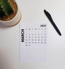 Large Calendar Stickers for Planners | Bold Month on the Side | 5″ x 7″