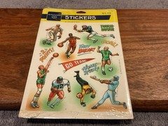 VINTAGE 80s HALLMARK STICKERS SPORTS UNOPENED ORIGINAL PACKAGE 1989