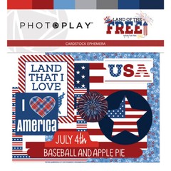 Scrapbooking Crafts Die Cuts Land Of The Free Patriotic America Flag July 4th