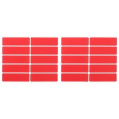5S Location Marking Corner, (4x4x1.2 Inch, Red) (24Pcs), Dash Shaped Sticker