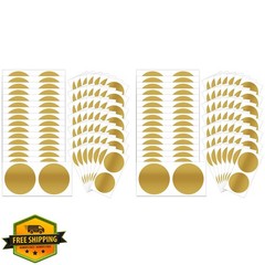 GUEER scratch off stickers 2 inch gold 200 pcs