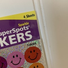 Vintage Trend Enterprises Sparkle Super Spots Stickers Silly Smiles New Sealed