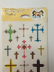 Hallmark Stickeroni Stickers CROSSES (2) Sheets Sealed Pack Religious Made USA