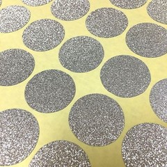 Circle Glitter Metallic Gold Silver Sticker Envelope Seal Room Decal Deco