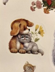 Ruth Morehead Dog Cat Stickers by Current ~ 4 Large Sheets Scrapbooking Crafts