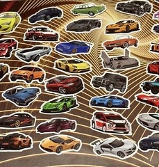 50 Pieces Bundle Pack Car Stickers High Glossy Finish