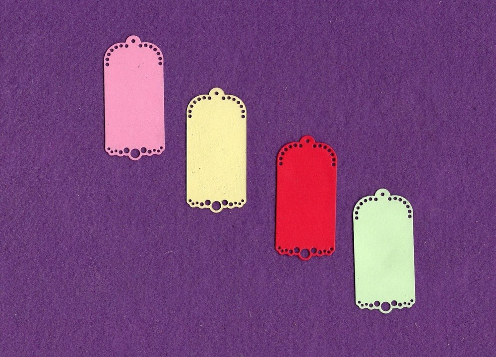 TAG # 4 die cuts scrapbook cards