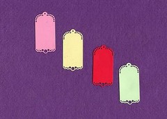 TAG # 4 die cuts scrapbook cards