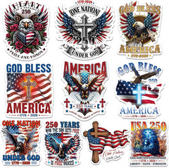 250 Anniversary USA Stickers – 20 Pcs 250Th Patriotic Merchandise | American Fla
