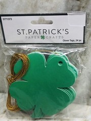 Saint Patrick LEAF CLOVER SHAMROCK Tags 24 Pc