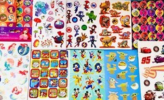 500 STICKER CARTOON THEME, FROZEN Mickey Mouse LION KING BARBIE Harry Potter+
