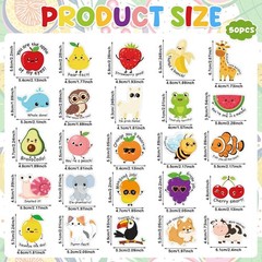 50 Pcs Anxiety Sensory Stickers Motivational Textured Calm Strips Cute Animal…