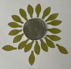 GREEN MID BIRCH LEAF Die-cut Embellishment(20pc)Jolee’s •Garden•Christmas•Stem