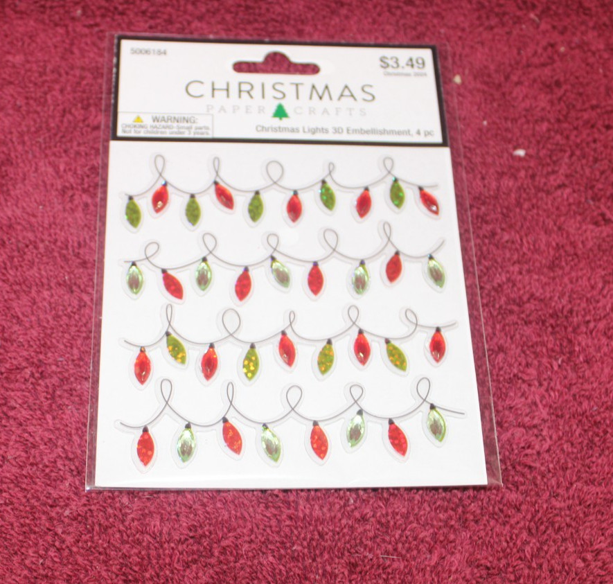 Paper Crafts Christmas Lights 3D Embellishment Stickers