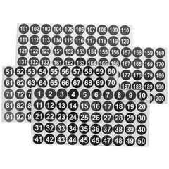 Compact Black Number Stickers with Adhesive for Home Storage Classification