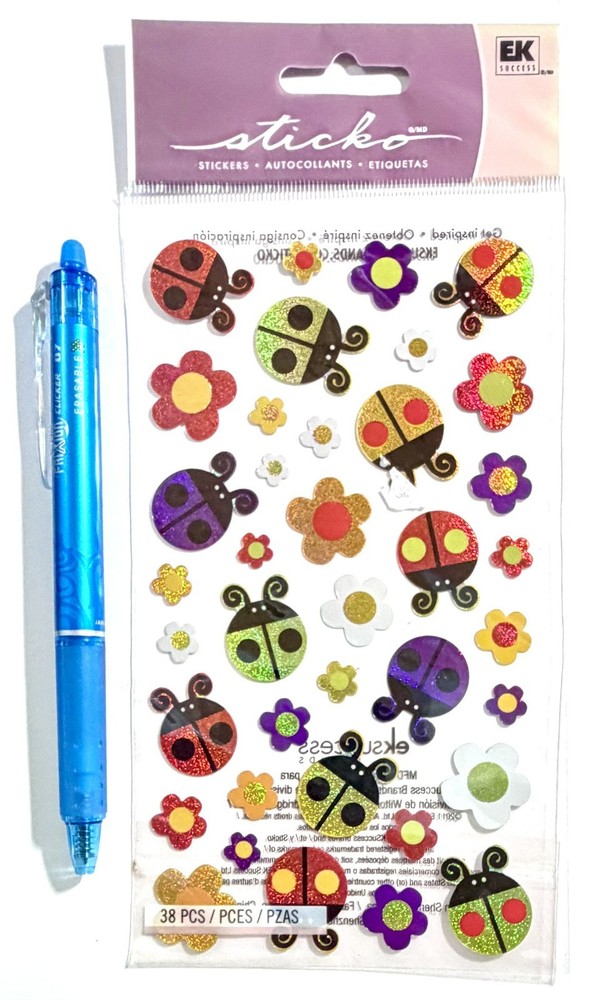 Lady Bugs Sticko Stickers Scrapbooking Card Journal Planner