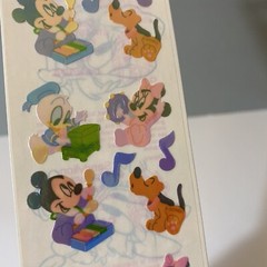 Vintage Sandylion Disney Babies Music Mother Of Pearl Stickers Mickey Minnie