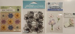 Lot Of 11 JOLEE’S BOUTIQUE K&Co Sandylion Scrapbooking Stickers FLOWERS