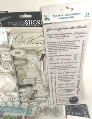 Lot of 17 Packs Jolee’s Boutique Scrapbooking Stickers Wedding Theme Bride Groom