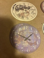 Clock Face Die Cut Shapes Vintage Style Collage Scrapbooking