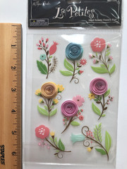 Paper Studio La Petites Scrapbook Stickers Lot Medalions Flowers Journal