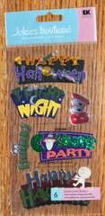 Jolees Spooky Signs Fright Night Costume Party Happy Haunting Halloween Boo Eeek