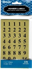 2 X Gold Foil Number Label – Pack by BAZIC (756 Total Labels)