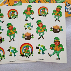 Vtg Teacher Stickers 80s 90s School Reward 33 sheets Rainbow Retro Looney Tunes
