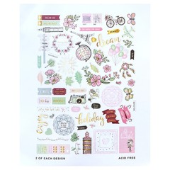 Creative Path 134pcs Paper Diecuts Ephemera Scrapbooking Die Cut Shapes