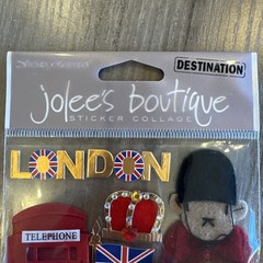 NEW, Vintage Jolee’s Boutique Dimensional Stickers «London» Theme 8 Pieces