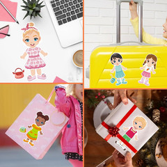 24 Sheets Make a Face and Dress up Stickers for Girls Boys, Make Your Own Sticke
