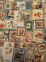 450 Pc Graphic 45 Ephemera Faux Stamp Die Cuts Junk Journal Scrapbooking Lot