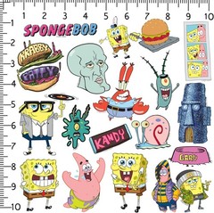SPONGEBOB SQUAREPANTS VARIETY DIE CUT VINYL 50 CT STICKER PACK