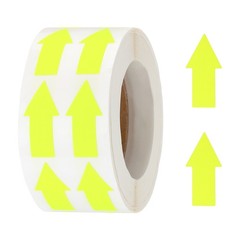 Sticker Labels 1000 Count/Roll 0.6×1.2 Inch Fluorescent Yellow Arrow Shape Signs