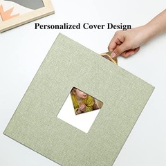 Vienrose Large Self-Adhesive Photo Album Linen Scrapbook 40 Pages 4×6 8×10 DIY