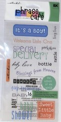 Sticko Phrase Cafe It’s A Boy Welcome Little One Special Delivery Love Scrapbook