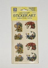 Lot of 3 Packs Loew-Cornell Sticker Art Floral Birds 2214 2224 2221 Vintage NIP