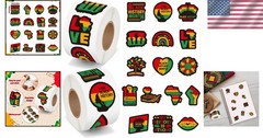 Multi-Use 1000 Pcs Black History Celebration Stickers – Long-Lasting & Stylish