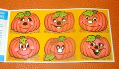 Eureka vintage Halloween pumpkin holiday stickers brand new old store stock