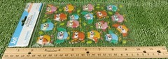 Mini Kids Puffy Colorful Owl Stickers Branches Owls Animals Birds 28pc Pink 3+