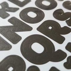 Ms Sparkle & Co 3/4″ Black Alphabet Stickers Matte Finish 4 Sheets 148 Stickers