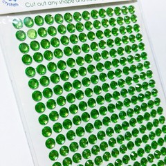 Green Gem Stickers 5mm Scrapbook Embellishments Rhinestone 3D Bling Your Thing