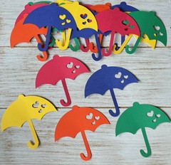 Umbrella Cutouts Baby Wedding Shower Decorations Bulletin Board primary colors